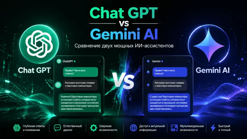 Chat GPT и Gemini AI - что лучше