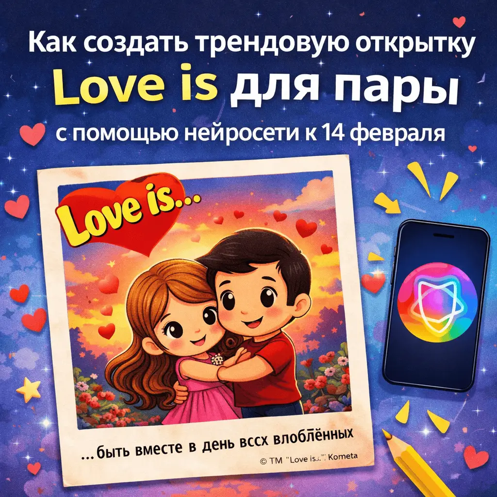 Love is открытки с нейросетью