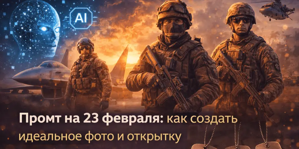 Промт на 23 февраля для создания фото